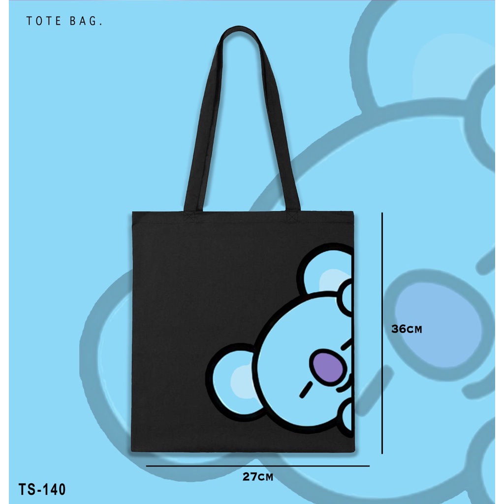 TOTE BAG WANITA / BT21 / TAS LES / KULIAH / TAS SANTAI  GAMBAR TAHAN LAMA