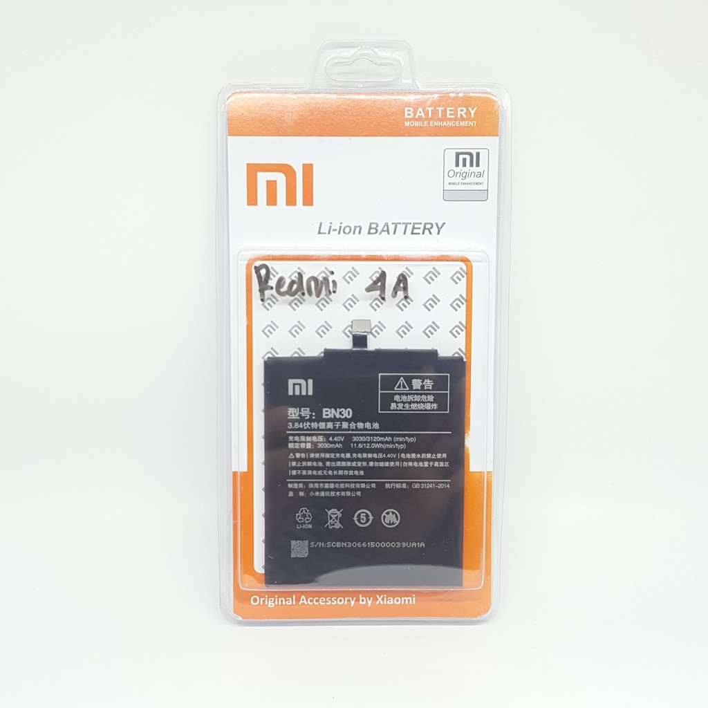 Baterai Batre XiaoMi Redmi 4A BN 30 Original Original