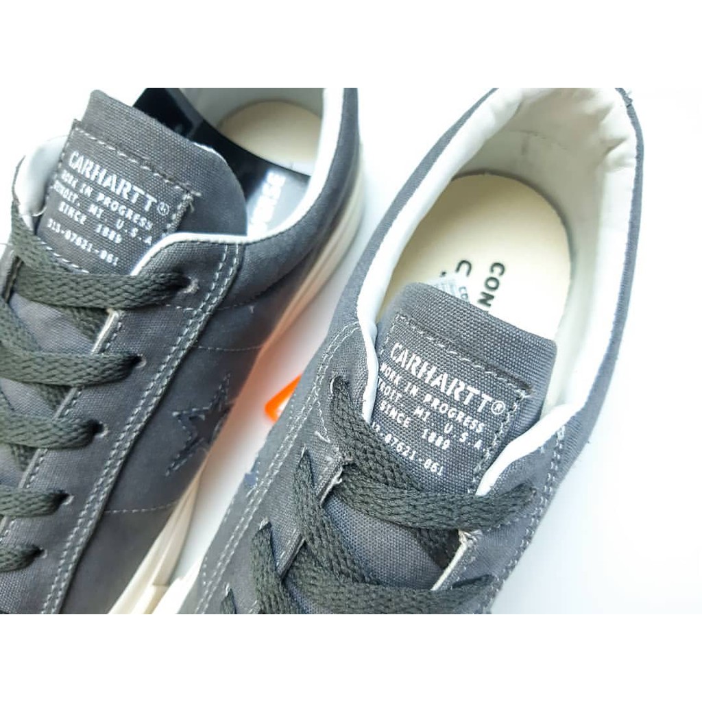 SEPATU IMPORT CONVERSE ONE STAR PREMIUM GREY SNEAKERS ABU PUTIH PRIA WANITA KADO HADIAH TERLARIS