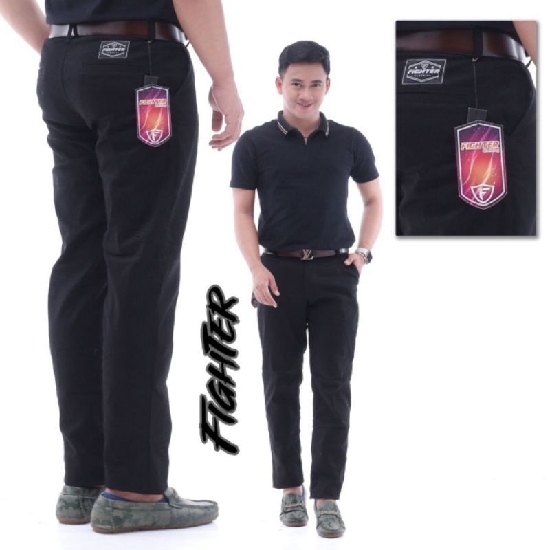 CELANA CHINO PANJANG FIGHTER PREMIUM