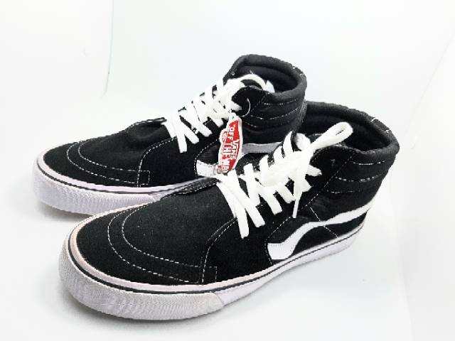 Sepatu pria &amp; wanita vans oldskool classic SK8 black white suede kanvas