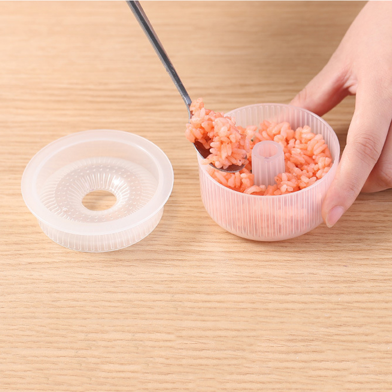 Donut Shape Onigiri Form Plastic Non-stick Sushi Maker DIY Easy Rice Ball Press Mold Seaweed Making Kit Kitchen Tool