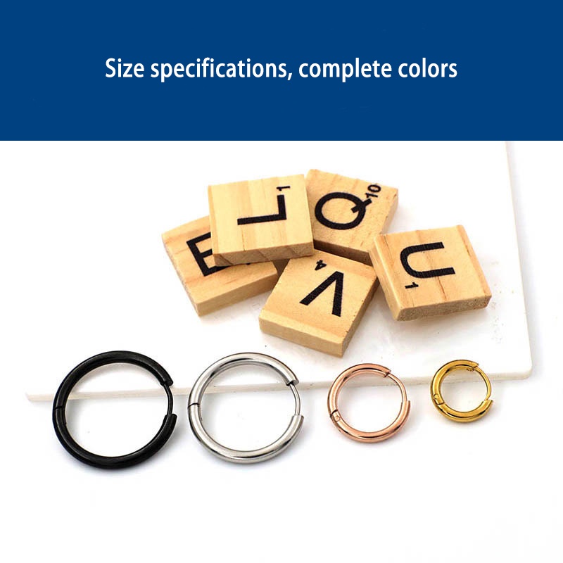 1 Pcs Gaya Eropa dan Amerika Anting untuk Pria Stainless Steel Anting-Anting Hoop Hip Hop Punk Unisex