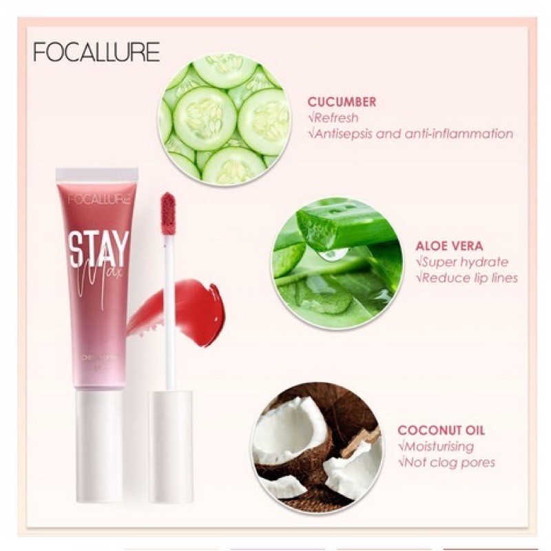 Focallure Staymax Lip Tint Pelembab Bibir &amp; Pipi FA 159