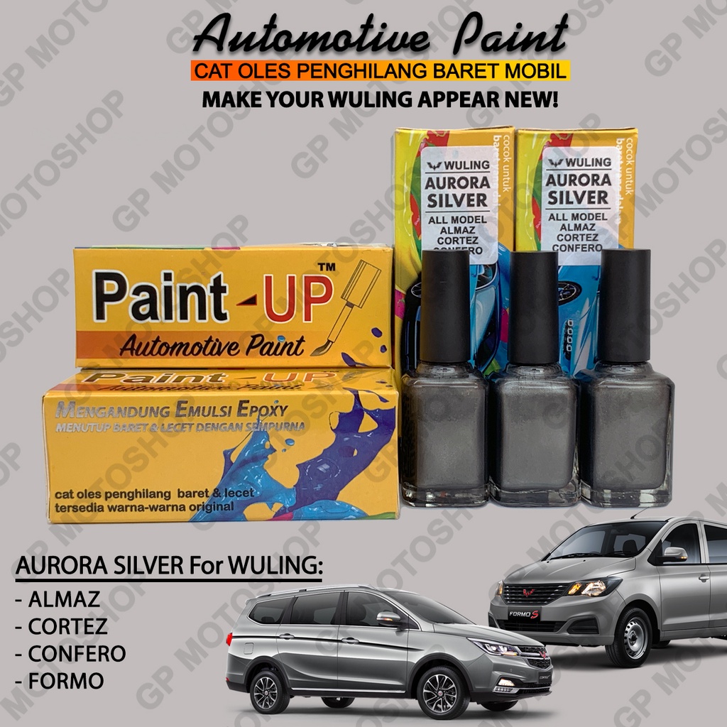 Wuling Aurora Silver Cat Oles Penghilang Baret Mobil Abu-abu Metalik Almaz Confero Cortez Formo