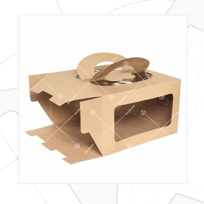 

Cake Box 25x25 Brown / Box Tart / Box Kue Ulang Tahun Mika