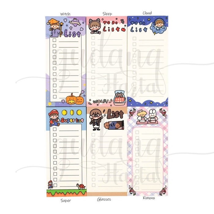 Memo To Do List Lucu Memopad Agenda Simple Unik DIYScrapbook GH 301248