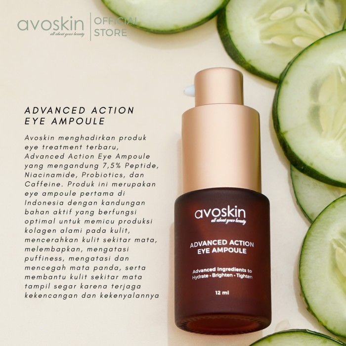 AVOSKIN Advanced Action Eye Ampoule - Serum Pemutih Pencerah Pelembab Penghilang Kantung Mata Panda