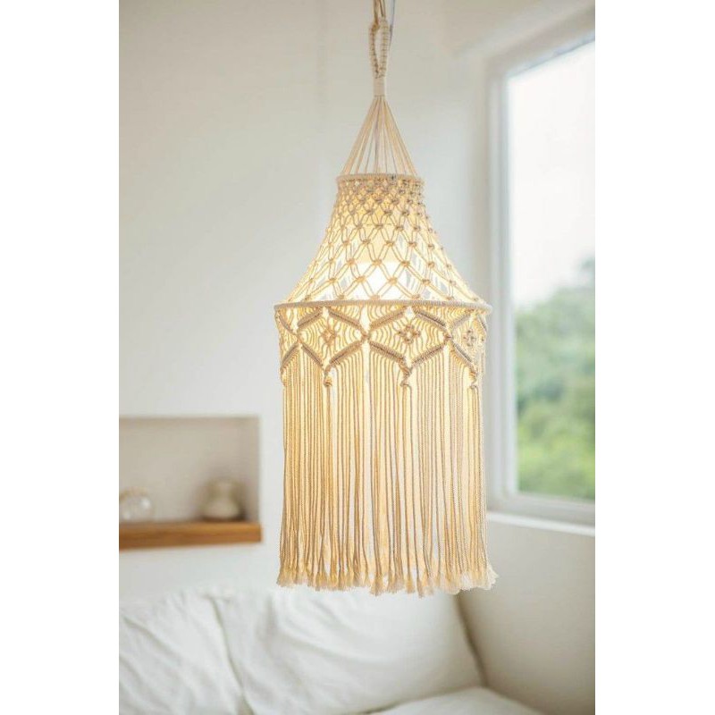 macrame lampu gantung cover lampu gantung dekorasi rumah