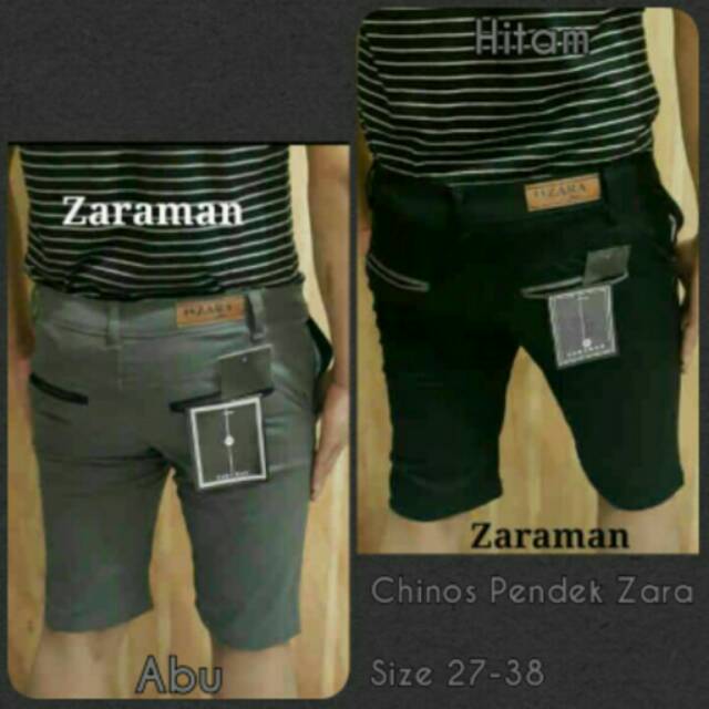 Celana chino pendek pria zara men
