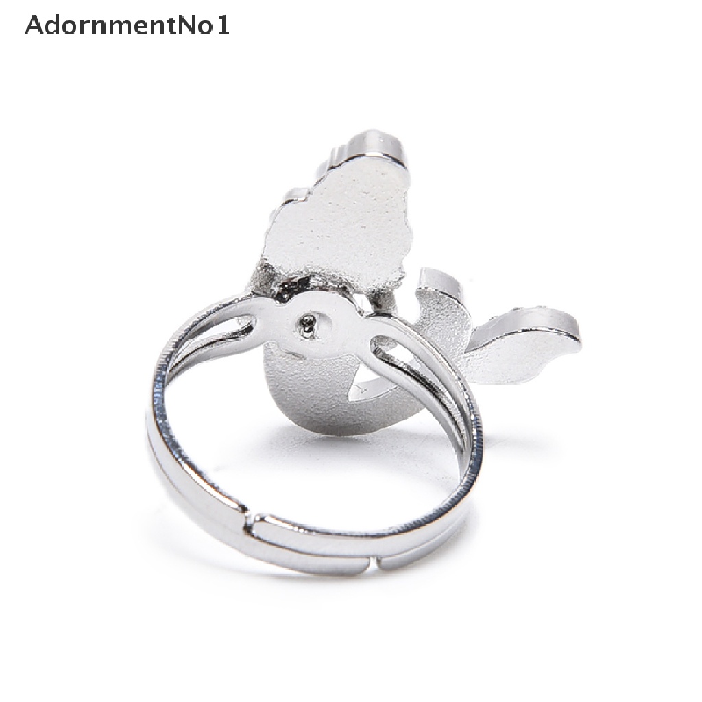 (AdornmentNo1) Cincin Mood Ring Adjustable Desain Ekor Mermaid Berubah Warna Sesuai Emosi