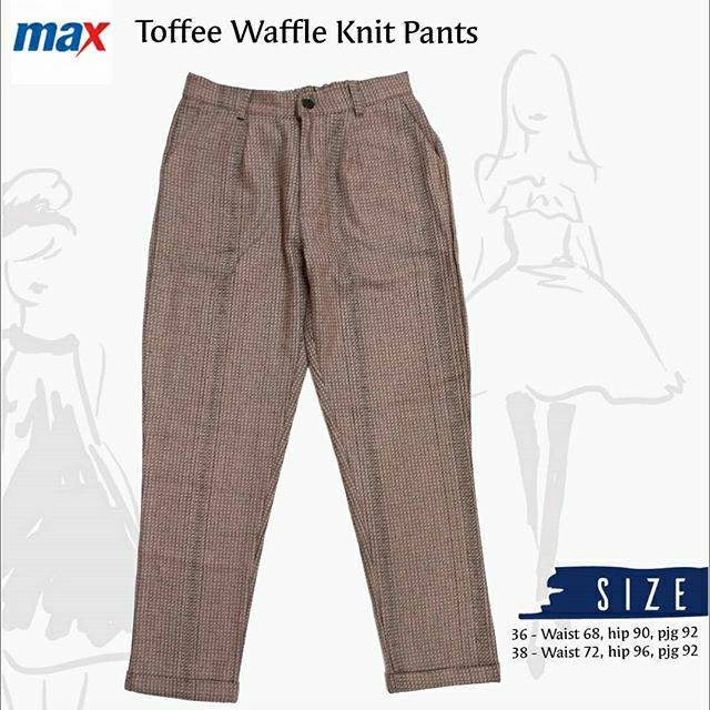 Celana Panjang Wanita Max Toffee Waffle Knit Shopee Celana Panjang Wanita Max Toffee Waffle Knit Shopee