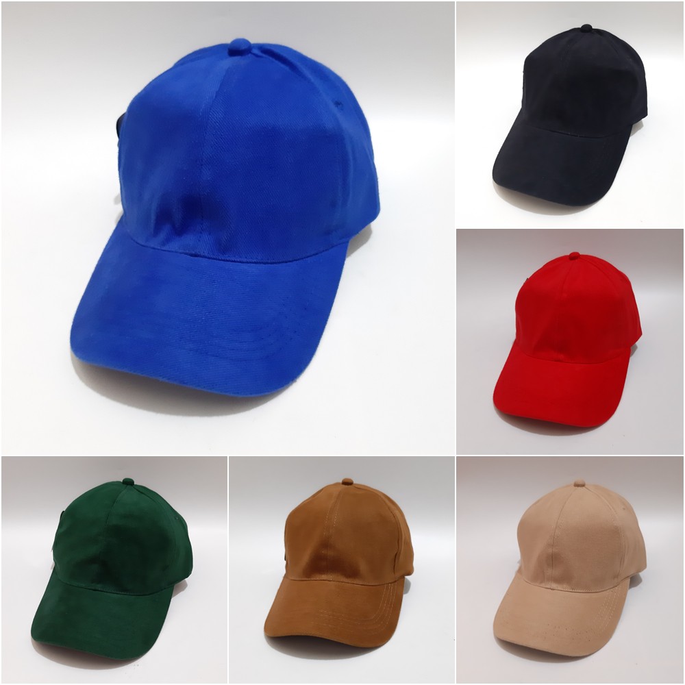 Topi Baseball Polos Bahan Rafel Baseball Cap Distro Premium Strap Besi