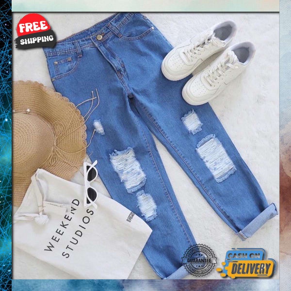 Clana Wnta Kekinian Viral High Waist Lipat Sobek Lutut Dewasa Premium 2023 Celna Kulot Remaja Dewasa