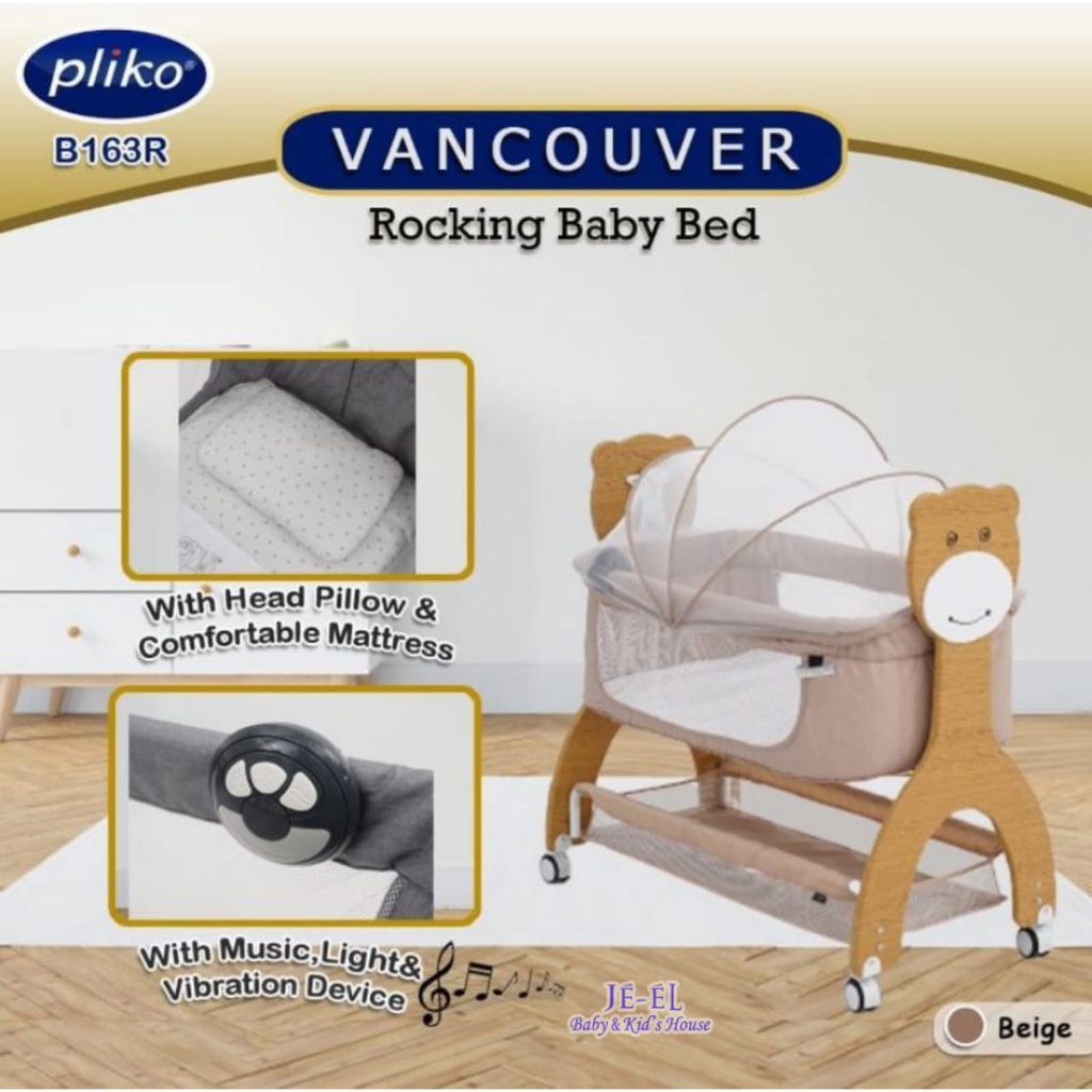 Pliko Rocking Baby Box Vancouver B163R / Pliko Box Bayi Ayun Vancouver B163R