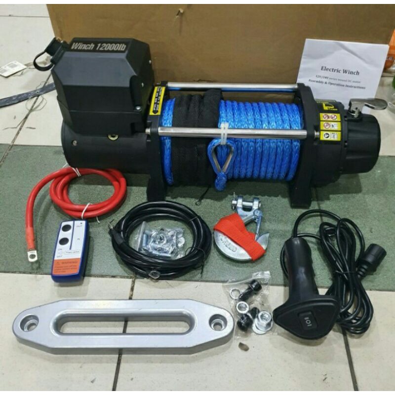 winch lbs 12000 synthetic plasma rope