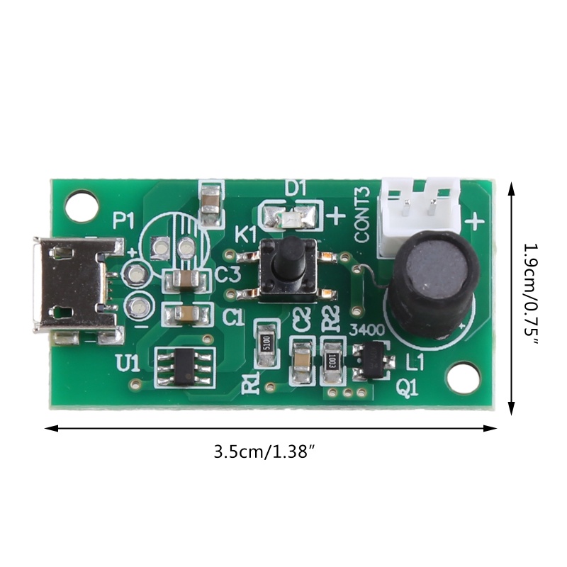 Gro Ultrasonic Mist Maker Fogger Keramik Discs Pengganti Dengan PCB Untuk Atomizer