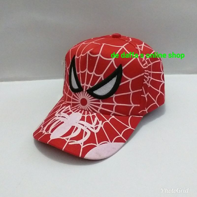 Topi Anak Baseball Karakter  Marvel Spiderman Bordir SuperHero