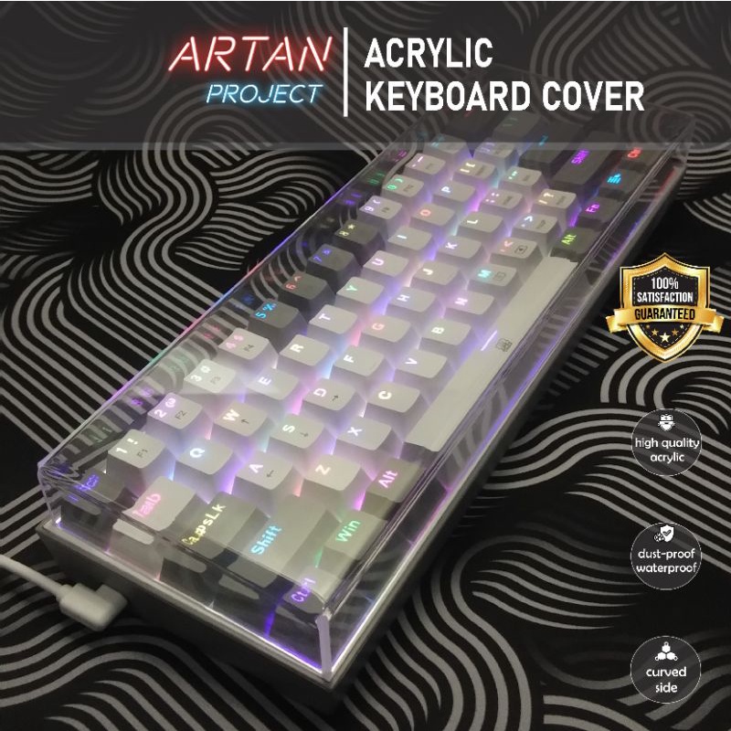 Cover Keyboard Akrilik / penutup pelindung keyboard mechanical Acrylic 60% - 80%