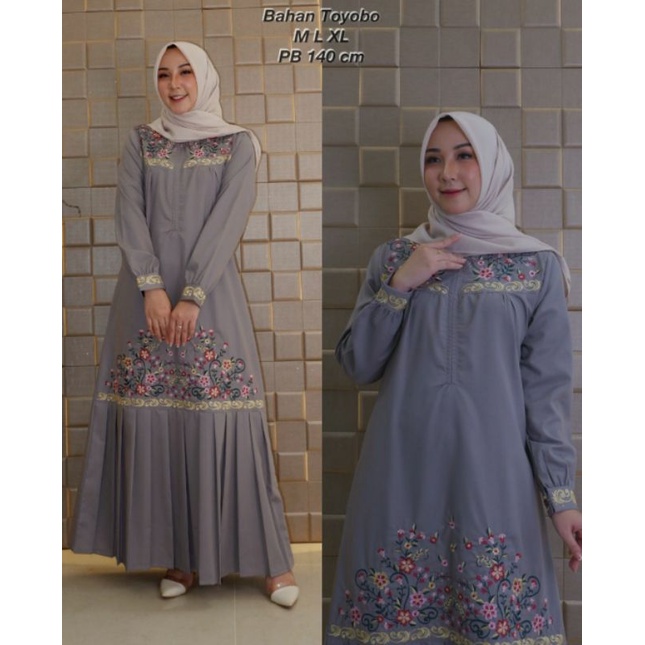 ( TERBARU ) Gamis ridd premium original / Gamis toyobo / Gamis bordir / Gamis terbaru / Gamis remaja