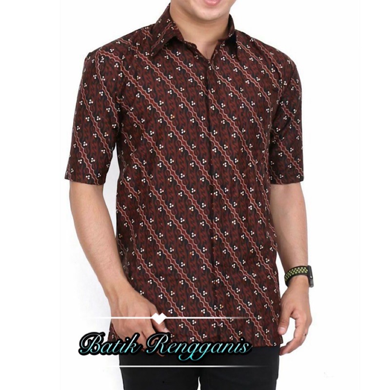 Baju Batik Pria Lengan Pendek Motif Sogan Jogja Exclusive Ready Seragam - 04
