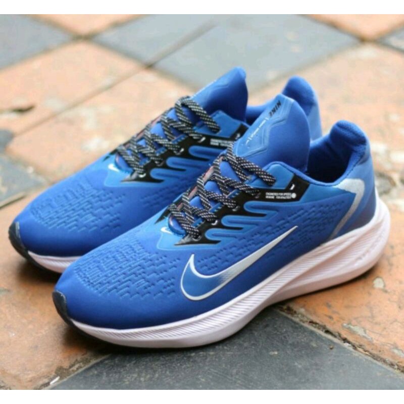 SALE 50%! Sepatu Olahraga Pria Nike Pegasus Winflo 6 Men Sport Shoes Sepatu Lari Pria Running Murah Casual Sneakers Blue