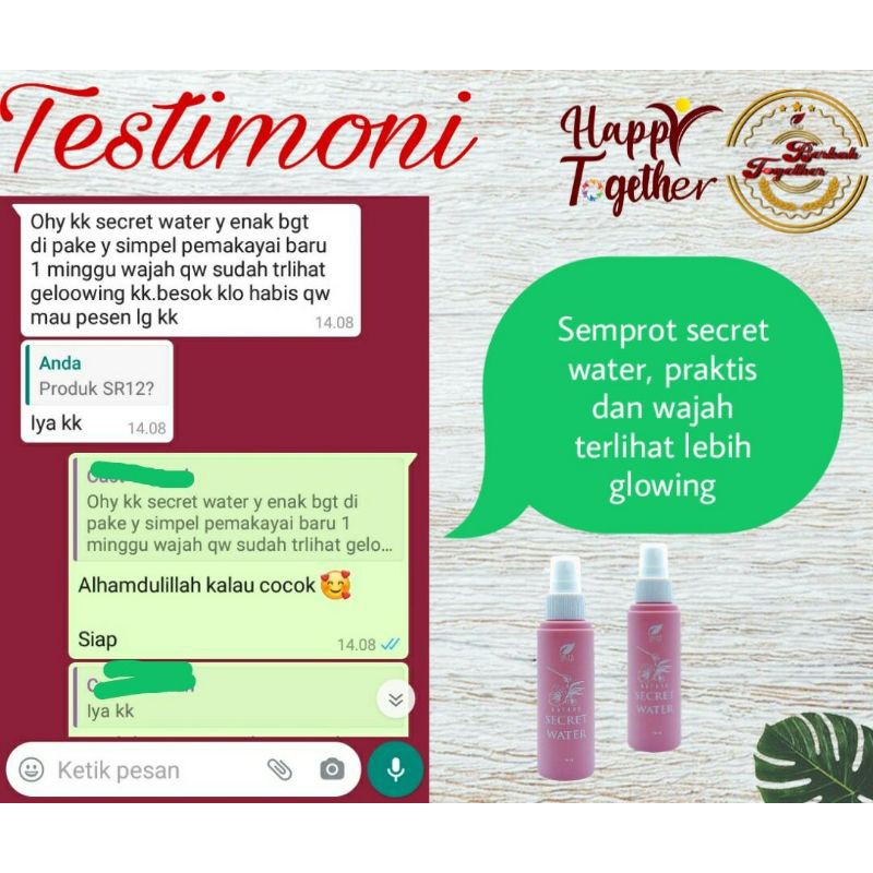 SETTING SPRAY UNTUK MAKE UP TAHAN LAMA / NATURE SECRET WATER SR12 / FACIAL SPRAY MELEMBABKAN WAJAH BPOM FACIAL MIST KULIT BERJERAWAT