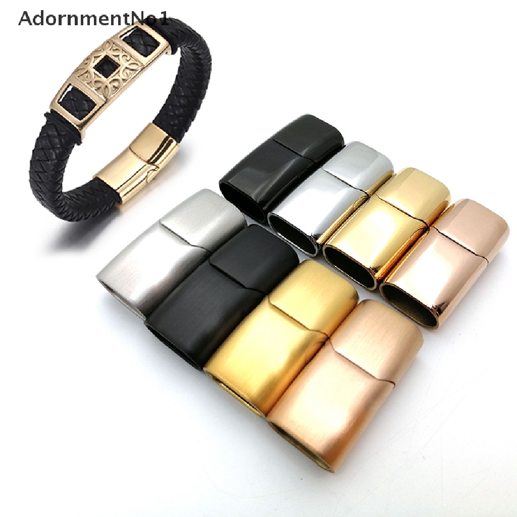 (AdornmentNo1) Gesper Magnetik Bahan Stainless Steel Untuk Gelang Kulit DIY