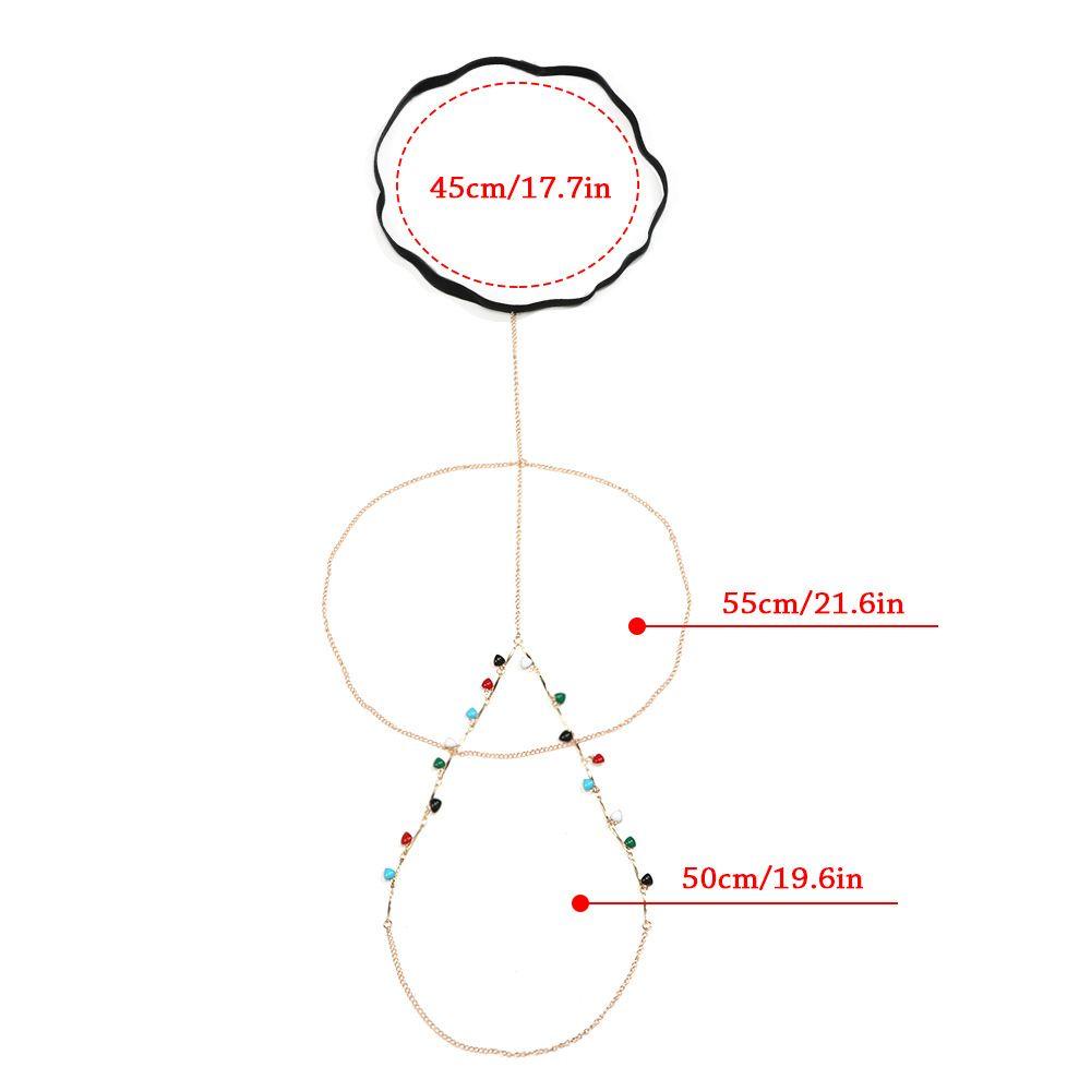 Rantai Kaki Paha Atas Melar Hadiah Pesta Perhiasan Pantai Multilayer