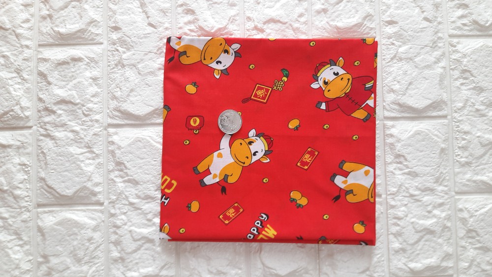 Happy Cow - Kain Sprei Katun Lokal Meteran Carlotta