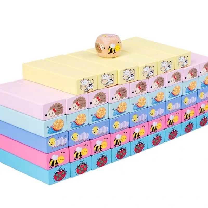 Jenga game - animal wooden stacking games