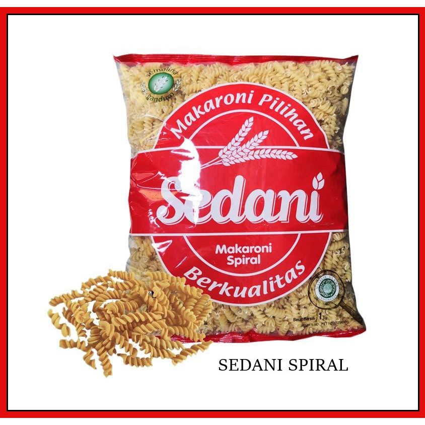 

Makaroni Sedani / Macaroni Spiral Berkualitas / Netto 1 kg