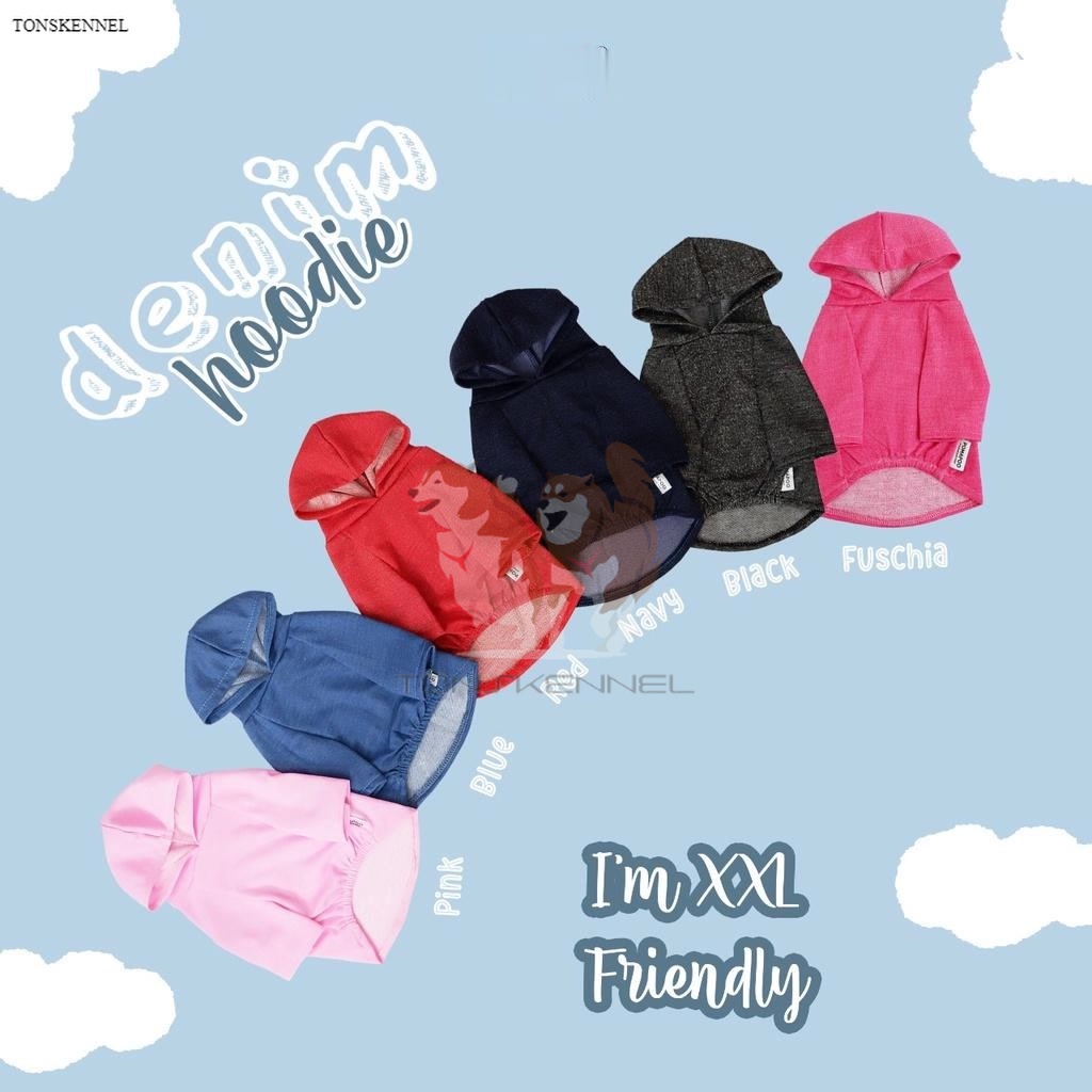 Pomapoo - Hoodie Kucing dan Hoodie Anjing Denim Hoodie