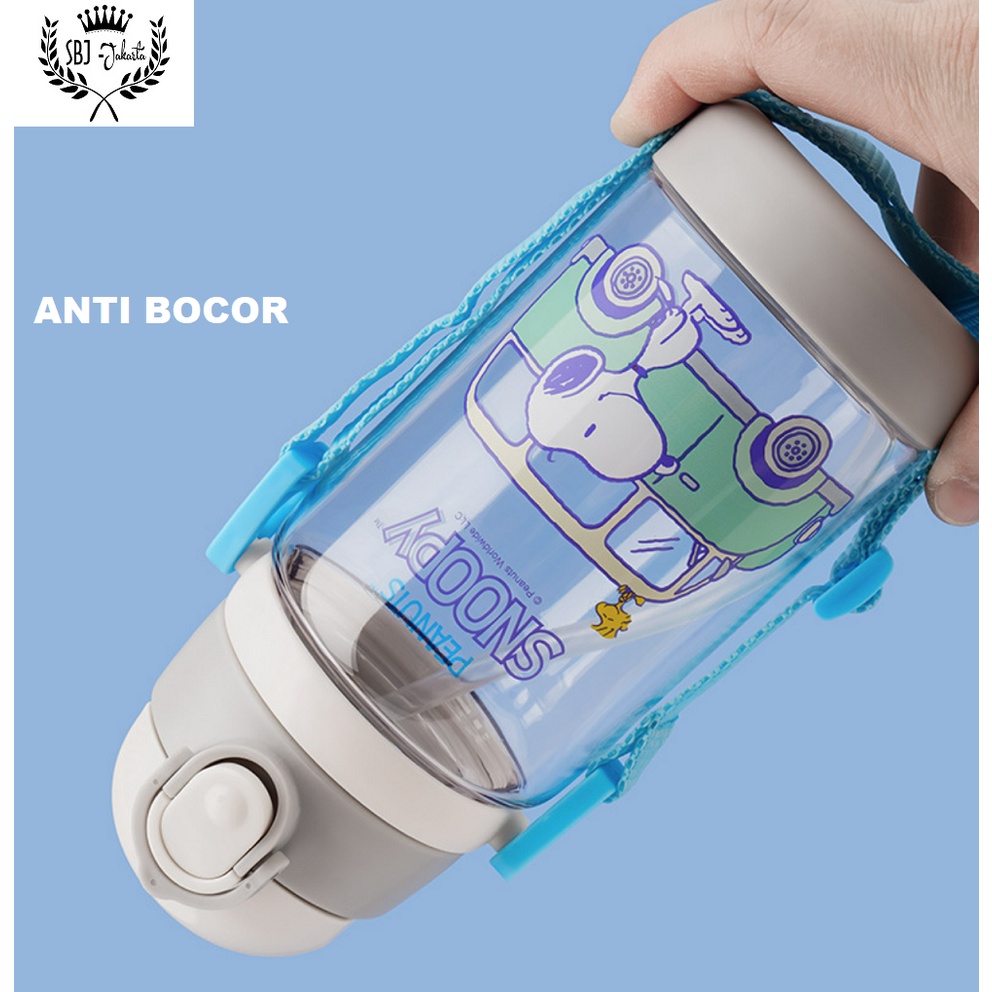 BOTOL MINUM ANAK TRITAN SNOOPY AVENGERS 100% BPA FREE DUAL CAP 520ML