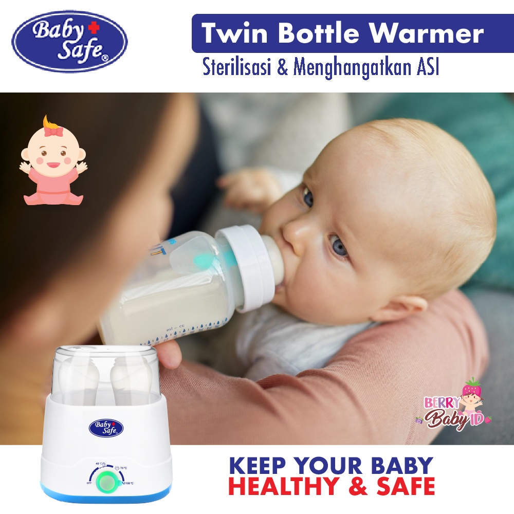 Baby Safe 4-in-1 Twin Bottle Warmer - Sterilizer - Defrost - Boiler Berry Mart