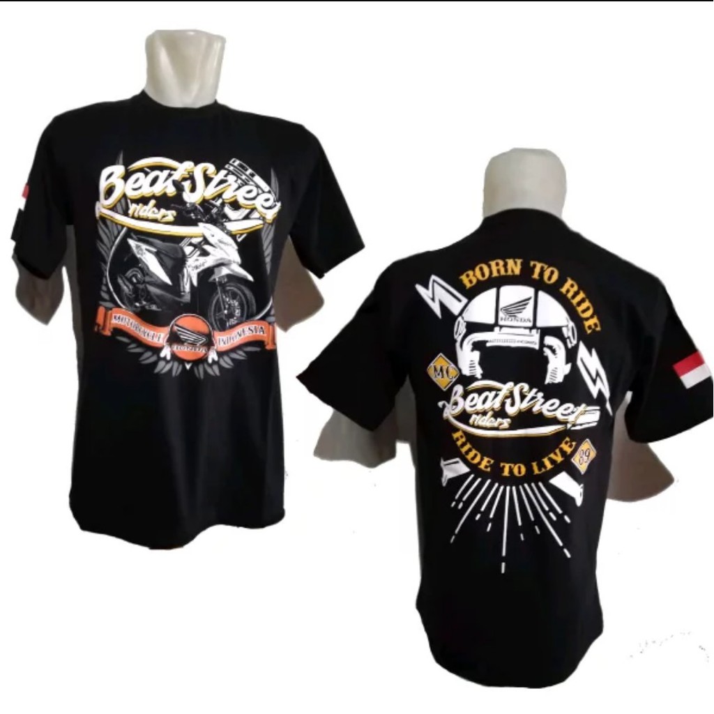 Kaos Motor Honda Beat Street Baju Bikers Matic Pria Dan Wanita