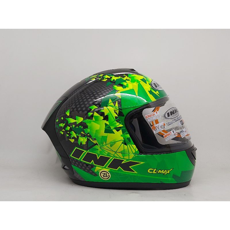 Helm Ink CL-Max Seri 6 Black/Green Fluo