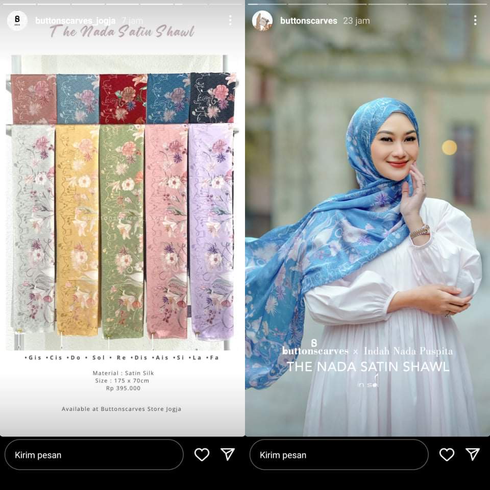 satin shawl the nada SERIES by Buttonscarves indah nada puspita sol pashmina satin