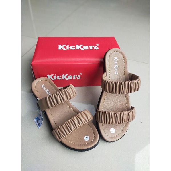 SANDAL WANITA KICKERS BAN 2 SLOP KERUT TERBARU