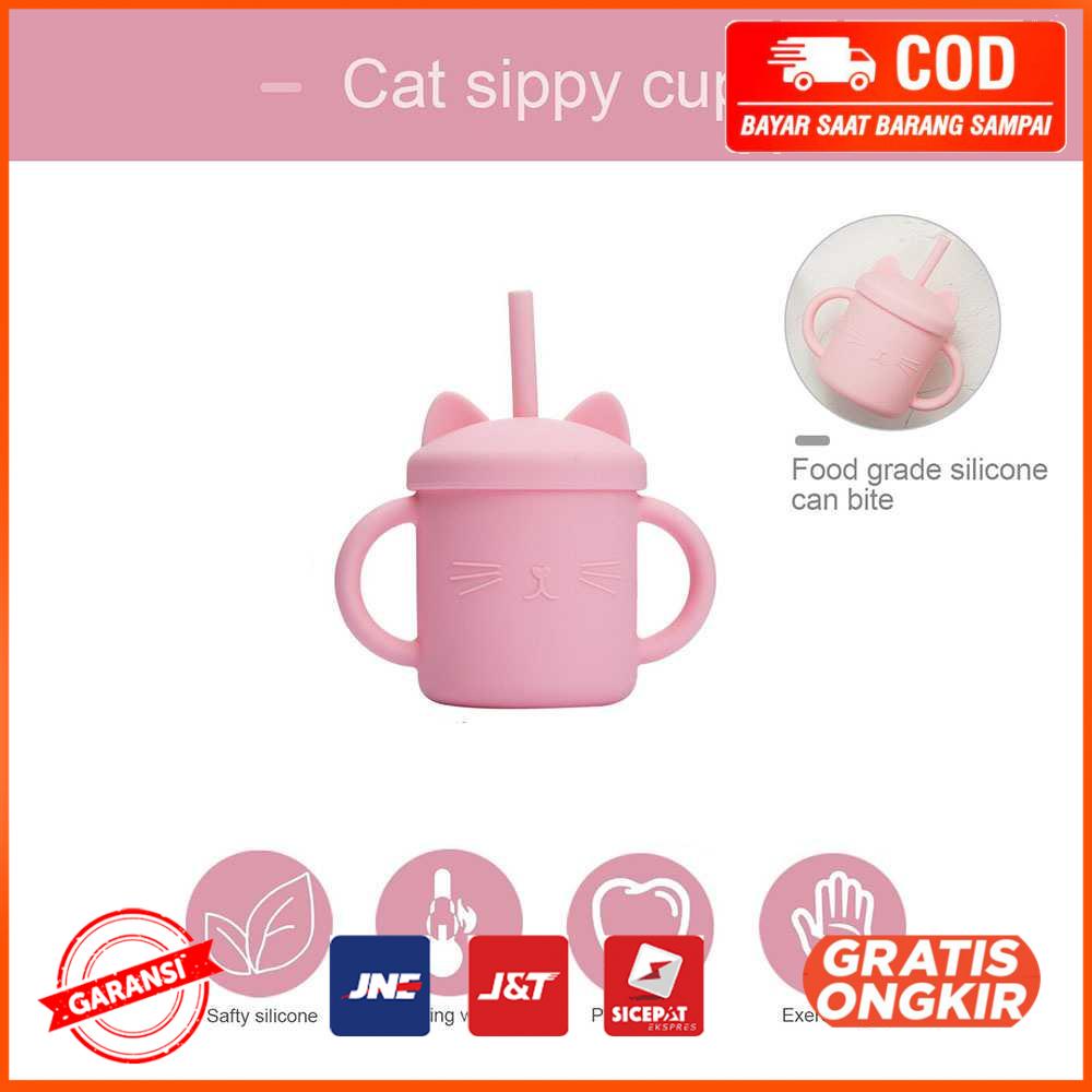 Gelas Cangkir Minum Balita Baby Drinkware Silikon 200ml VM1523