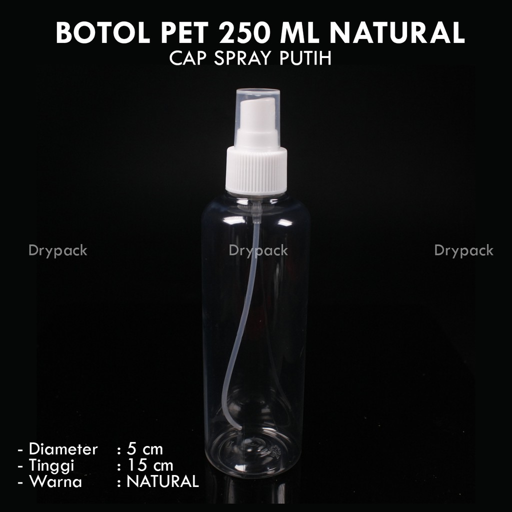 Botol PET 250 ML Natural Spray