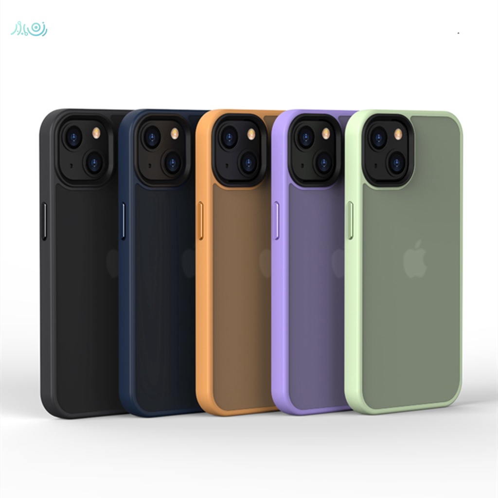 Case Silikon Matte 2 In 1 Tahan Banting Dengan Tombol Metal Untuk Iphone 13 Pro Max 11 12 Pro Max