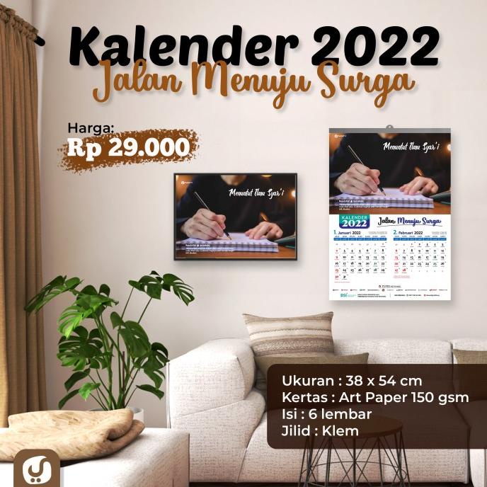 

BISA COD KALENDER DINDING YUFID 2022 - JALAN MENUJU SURGA TERBAIK Kode 1382