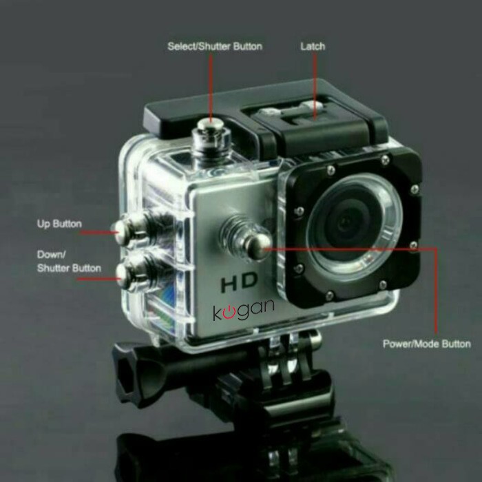 Action Camera | Sports HD-DV 1080P H.264 | Full HD 2.0&quot; LCD SCREEN