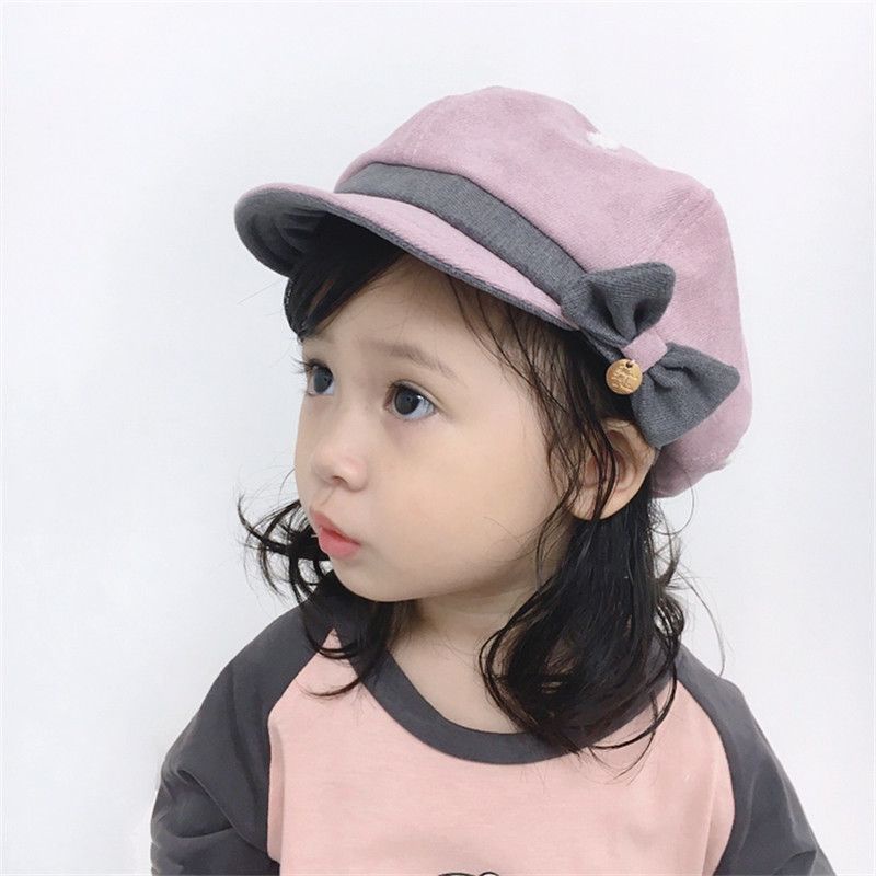 Topi Beret Girly Motif Pita Polkadot Timbul Gaya Retro Kekinian Klasik untuk Balita / Anak Perempuan High Quality CBKS VC