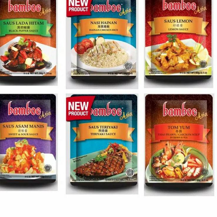 

KASIMURAH Bumbu Bamboe Saus Lada Hitam / Nasi Hainan / Tomyam / Asam Manis Asia
