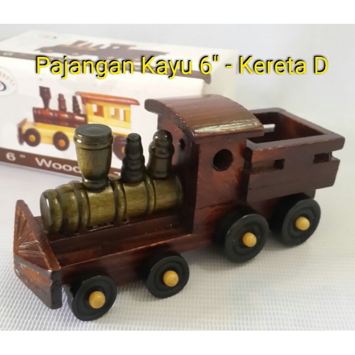 Pajangan Kayu Kereta Api 6D miniatur kayu