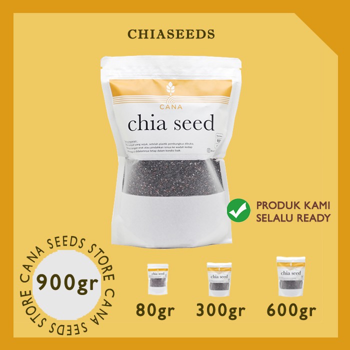 Chiaseeds Hitam 900 gram Mexico Premium Diet Ciasid Black Biji Chia Seed Chiaseed Kiloan