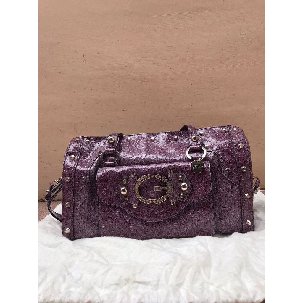 PRELOVED GUCCI ORI LEATHER PURPLE BAG