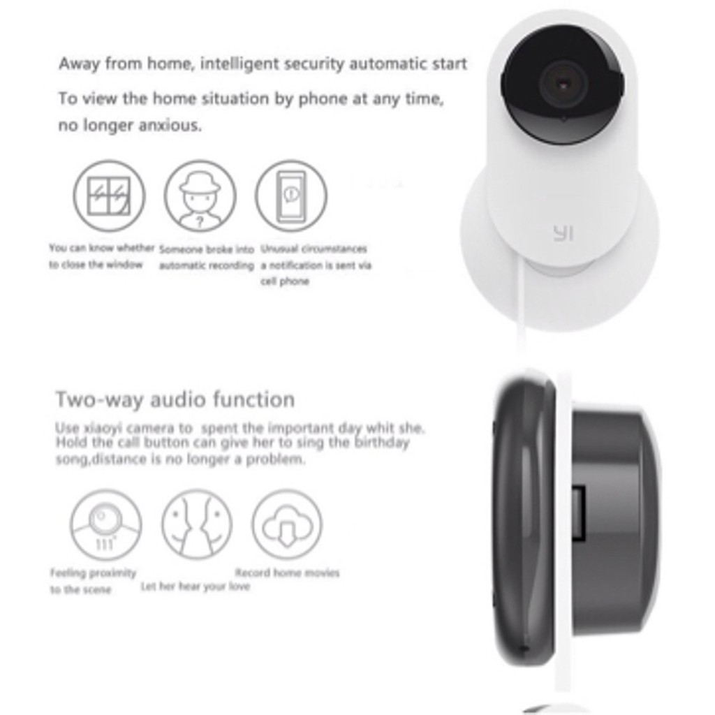 ip cam Xiaomi Xiaoyi Smart CCTV with Night Vision kamera wifi indoor